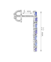 Женские Серьги_Серебро .925_ТАНЗАНИТ__4-Лазурит-Онлайн