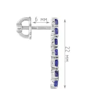 Женские Серьги_Серебро .925_САПФИР__4-Лазурит-Онлайн