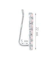 Женские Серьги_Серебро .925_КВАРЦ РОЗОВЫЙ__4-Лазурит-Онлайн