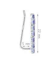 Женские Серьги_Серебро .925_ТАНЗАНИТ__4-Лазурит-Онлайн