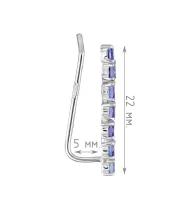 Женские Серьги_Серебро .925_ТАНЗАНИТ__4-Лазурит-Онлайн