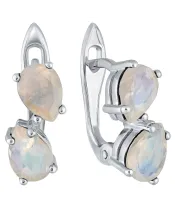 Женские Серьги_Серебро .925_ЛУННЫЙ КАМЕНЬ__2-Лазурит-Онлайн