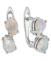 Женские Серьги_Серебро .925_ЛУННЫЙ КАМЕНЬ__2-Лазурит-Онлайн