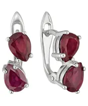 Женские Серьги_Серебро .925_РУБИН__2-Лазурит-Онлайн