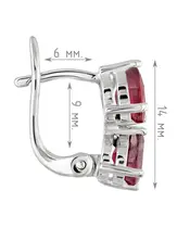 Женские Серьги_Серебро .925_РУБИН__4-Лазурит-Онлайн