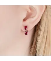 Женские Серьги_Серебро .925_РУБИН__5-Лазурит-Онлайн