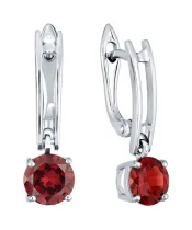 Женские Серьги_Серебро .925_ГРАНАТ__2-Лазурит-Онлайн