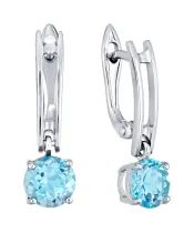 Женские Серьги_Серебро .925_ТОПАЗ__2-Лазурит-Онлайн