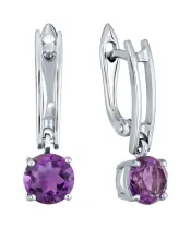 Женские Серьги_Серебро .925_АМЕТИСТ__2-Лазурит-Онлайн