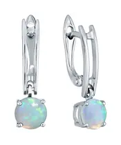 Женские Серьги_Серебро .925_ОПАЛ__2-Лазурит-Онлайн