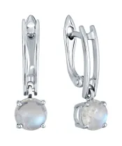 Женские Серьги_Серебро .925_ЛУННЫЙ КАМЕНЬ__2-Лазурит-Онлайн