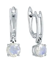 Женские Серьги_Серебро .925_ЛУННЫЙ КАМЕНЬ__2-Лазурит-Онлайн