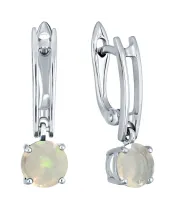 Женские Серьги_Серебро .925_ОПАЛ__2-Лазурит-Онлайн