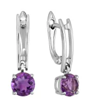 Женские Серьги_Серебро .925_АМЕТИСТ__2-Лазурит-Онлайн