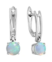Женские Серьги_Серебро .925_ОПАЛ__2-Лазурит-Онлайн