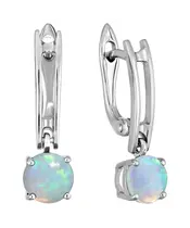 Женские Серьги_Серебро .925_ОПАЛ__2-Лазурит-Онлайн