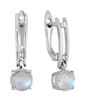 Женские Серьги_Серебро .925_ЛУННЫЙ КАМЕНЬ__2-Лазурит-Онлайн