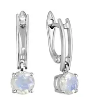 Женские Серьги_Серебро .925_ЛУННЫЙ КАМЕНЬ__2-Лазурит-Онлайн