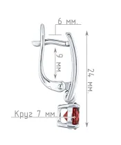 Женские Серьги_Серебро .925_ГРАНАТ__4-Лазурит-Онлайн