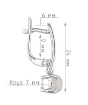 Женские Серьги_Серебро .925_ЛУННЫЙ КАМЕНЬ__4-Лазурит-Онлайн