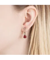 Женские Серьги_Серебро .925_ГРАНАТ__5-Лазурит-Онлайн