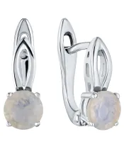 Женские Серьги_Серебро .925_ЛУННЫЙ КАМЕНЬ__2-Лазурит-Онлайн