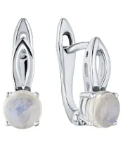 Женские Серьги_Серебро .925_ЛУННЫЙ КАМЕНЬ__2-Лазурит-Онлайн