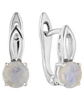 Женские Серьги_Серебро .925_ЛУННЫЙ КАМЕНЬ__2-Лазурит-Онлайн