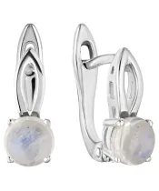 Женские Серьги_Серебро .925_ЛУННЫЙ КАМЕНЬ__2-Лазурит-Онлайн