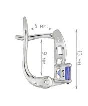 Женские Серьги_Серебро .925_ТАНЗАНИТ__4-Лазурит-Онлайн
