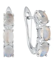 Женские Серьги_Серебро .925_ЛУННЫЙ КАМЕНЬ__2-Лазурит-Онлайн