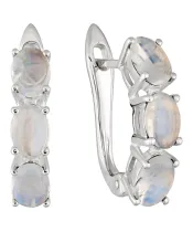 Женские Серьги_Серебро .925_ЛУННЫЙ КАМЕНЬ__2-Лазурит-Онлайн