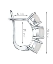 Женские Серьги_Серебро .925_ЛУННЫЙ КАМЕНЬ__4-Лазурит-Онлайн