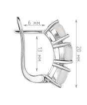 Женские Серьги_Серебро .925_ЛУННЫЙ КАМЕНЬ__4-Лазурит-Онлайн
