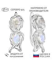 Женские Серьги_Серебро .925_ЛУННЫЙ КАМЕНЬ__1-Лазурит-Онлайн