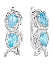 Женские Серьги_Серебро .925_ТОПАЗ__2-Лазурит-Онлайн