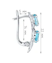 Женские Серьги_Серебро .925_ТОПАЗ__4-Лазурит-Онлайн