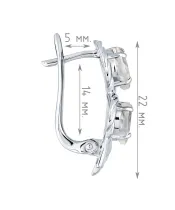 Женские Серьги_Серебро .925_ЛУННЫЙ КАМЕНЬ__4-Лазурит-Онлайн