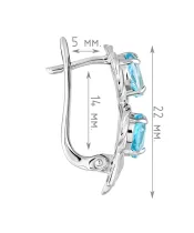Женские Серьги_Серебро .925_ТОПАЗ__4-Лазурит-Онлайн