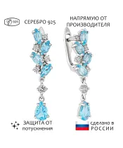 Женские Серьги_Серебро .925_ТОПАЗ_Нанокристалл_1-Лазурит-Онлайн