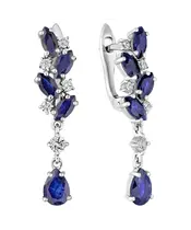 Женские Серьги_Серебро .925_САПФИР_Нанокристалл_2-Лазурит-Онлайн