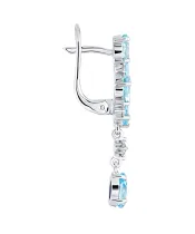 Женские Серьги_Серебро .925_ТОПАЗ_Нанокристалл_3-Лазурит-Онлайн