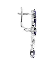 Женские Серьги_Серебро .925_САПФИР_Нанокристалл_3-Лазурит-Онлайн