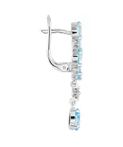 Женские Серьги_Серебро .925_ТОПАЗ_Нанокристалл_3-Лазурит-Онлайн