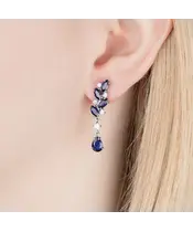 Женские Серьги_Серебро .925_САПФИР_Нанокристалл_5-Лазурит-Онлайн