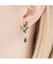 Женские Серьги_Серебро .925_ХРОМДИОПСИД_Нанокристалл_5-Лазурит-Онлайн