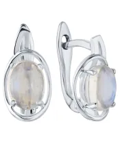 Женские Серьги_Серебро .925_ЛУННЫЙ КАМЕНЬ__2-Лазурит-Онлайн