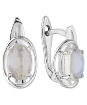 Женские Серьги_Серебро .925_ЛУННЫЙ КАМЕНЬ__2-Лазурит-Онлайн