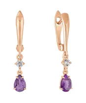 Женские Серьги_Серебро .925_АМЕТИСТ_Нанокристалл_2-Лазурит-Онлайн