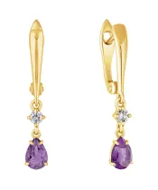 Женские Серьги_Серебро .925_АМЕТИСТ_Нанокристалл_2-Лазурит-Онлайн